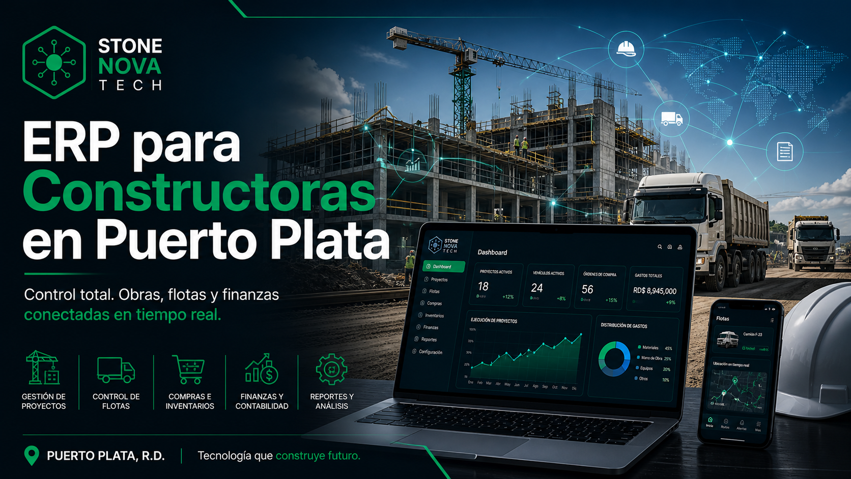 ERP para Constructoras en Puerto Plata: Control de Obras, Costos y Operaciones en Tiempo Real
